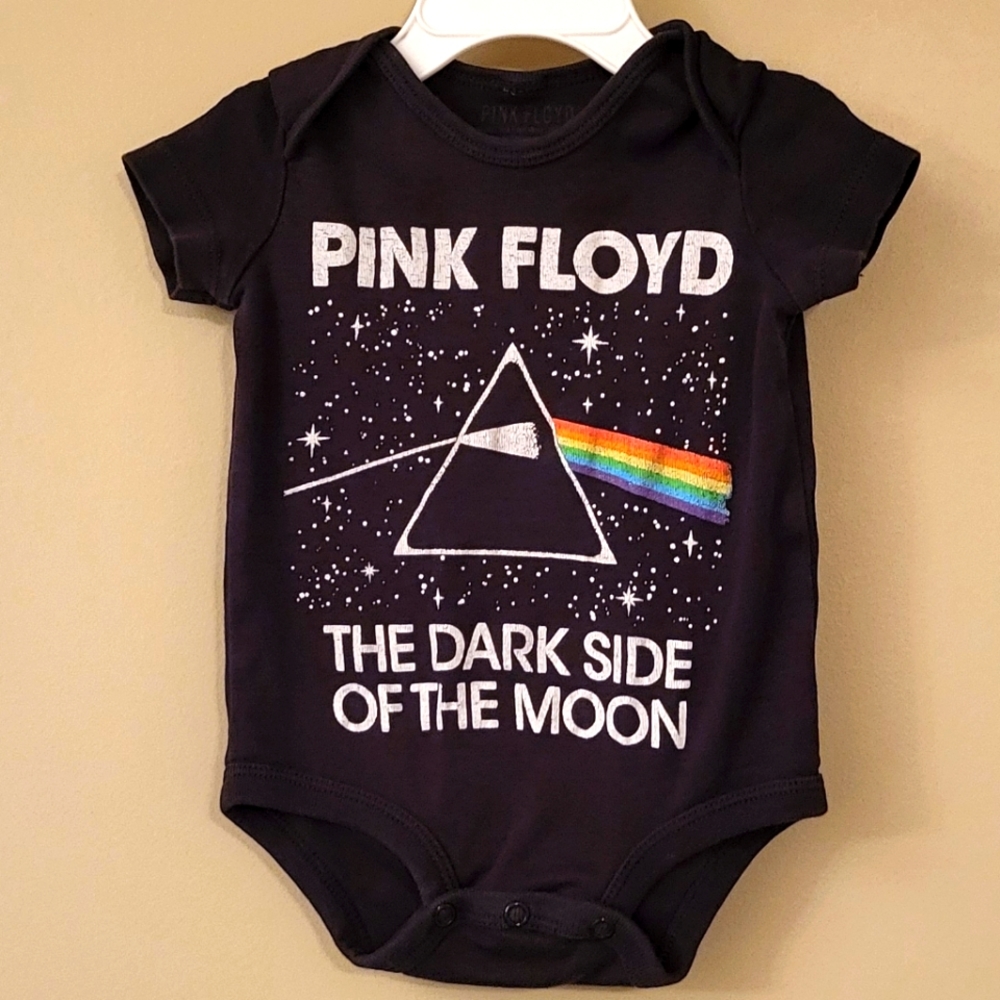 Pink Floyd black short sleeved onesie/bodysuit